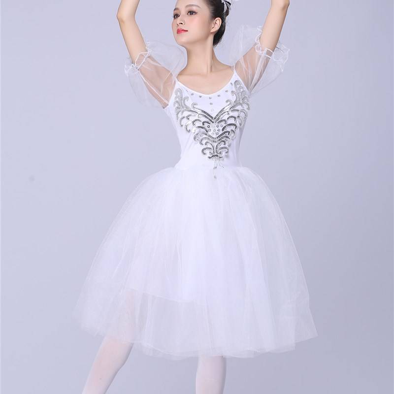 White bubble sleeves